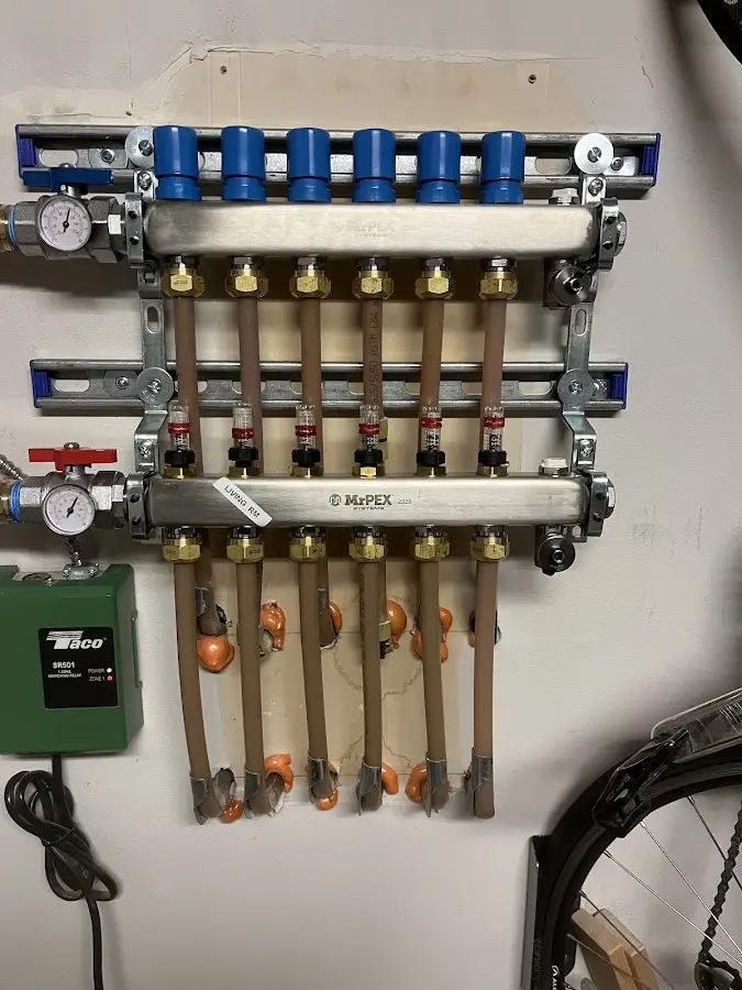 Plumber performing Gas Leak Detection at a residential property in Brecksville